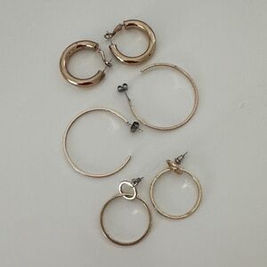 Elegant Gold Hoop Earrings Set